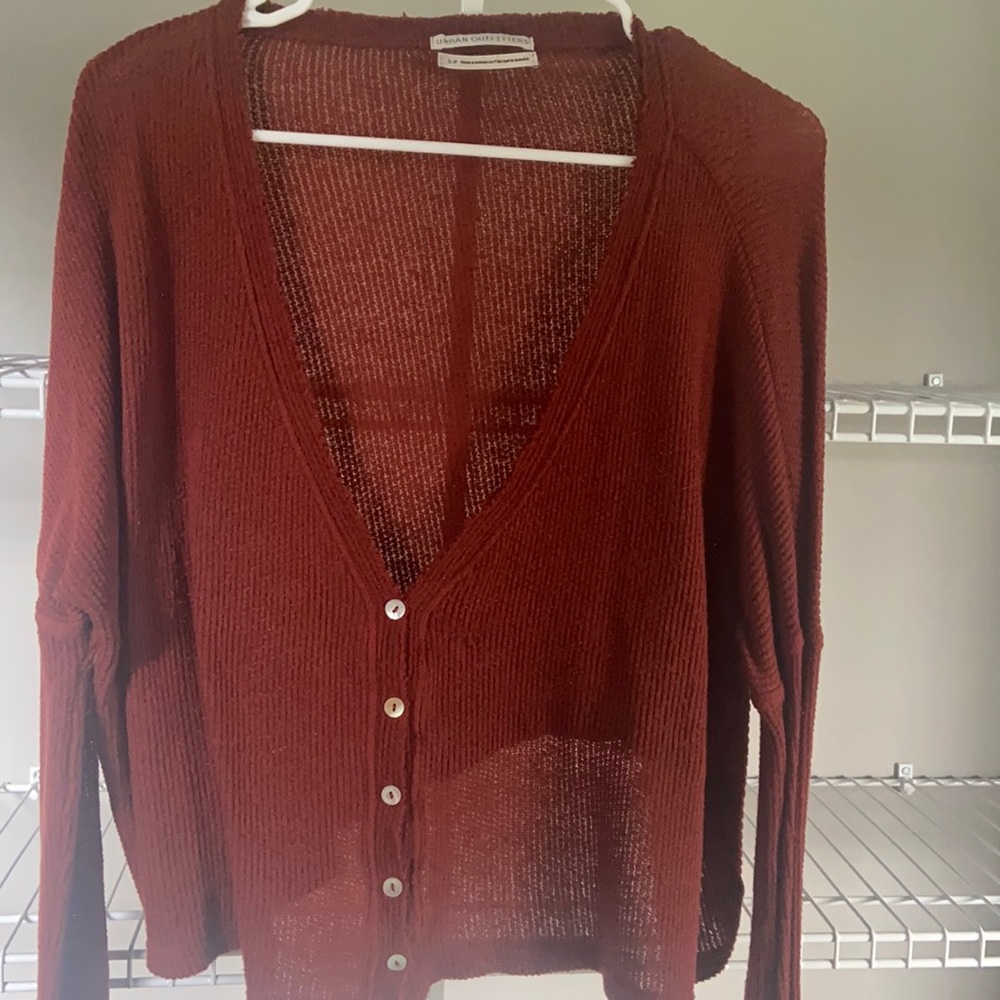 Urban Outfitters Rust Cardigan Sweater. Like new